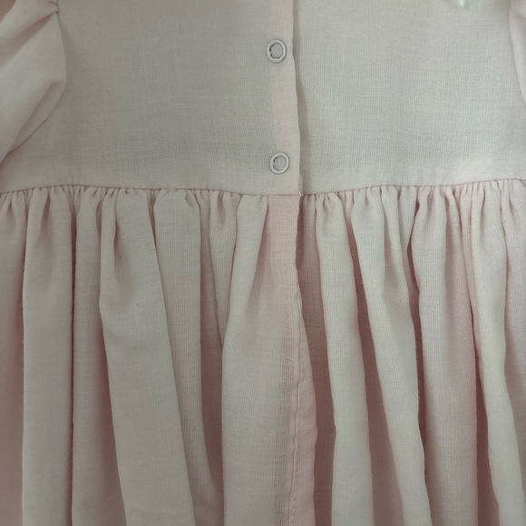 Vintage Baby Girl Pink White Lace Long Christening Gown with Bonnet - Picture 7 of 9